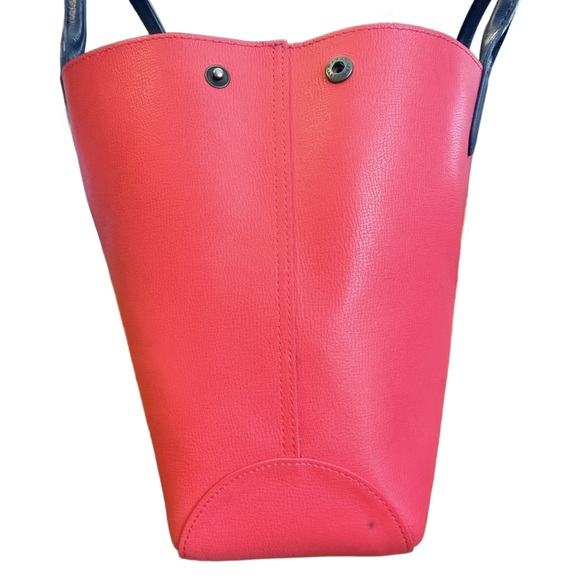 Longchamp Roseau Reversible Leather Tote Bag *peeling finish on navy side* - Picture 5 of 15